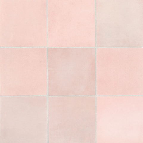 Cloé 5" x 5" Glossy Ceramic Tile in Pink
