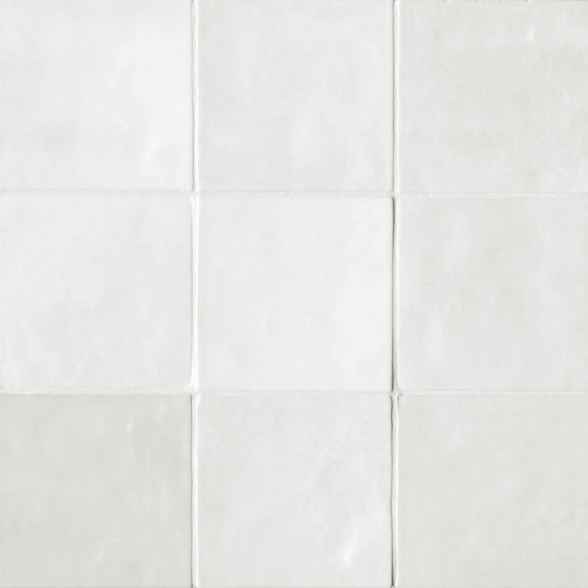 Cloé 5" x 5" Glossy Ceramic Tile in White