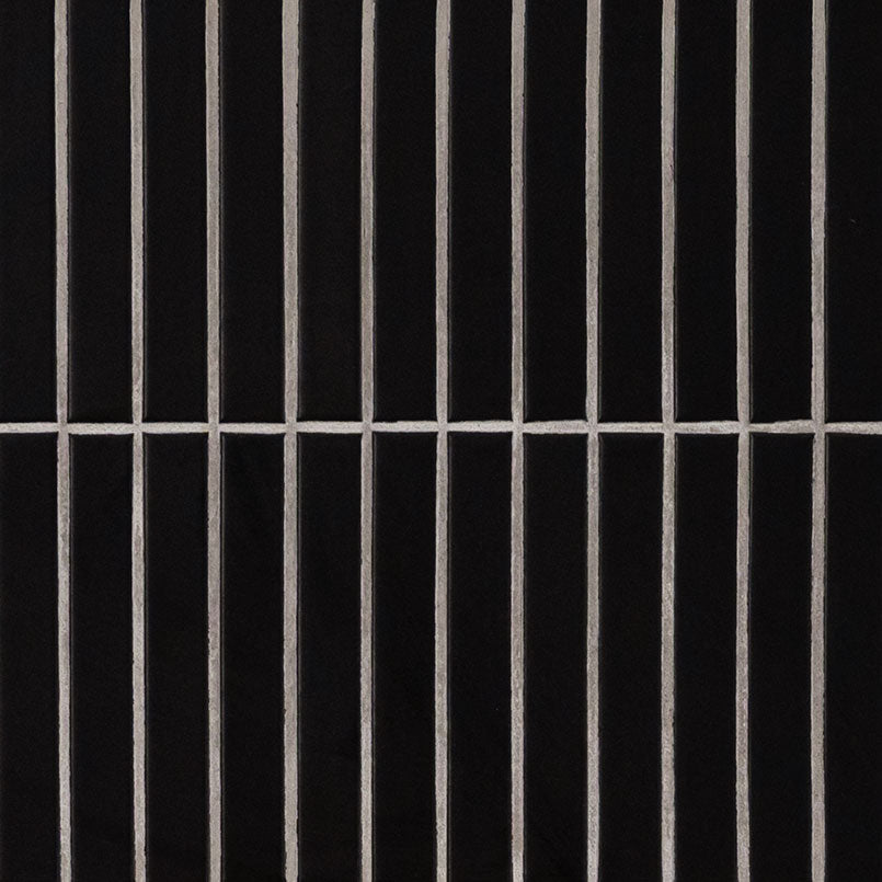 BLACK MATTE 1X6 STACK PATTERN 