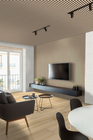 ACOUSTIC WOOD SLAT PANEL BLONDE 9.5 X 94.5