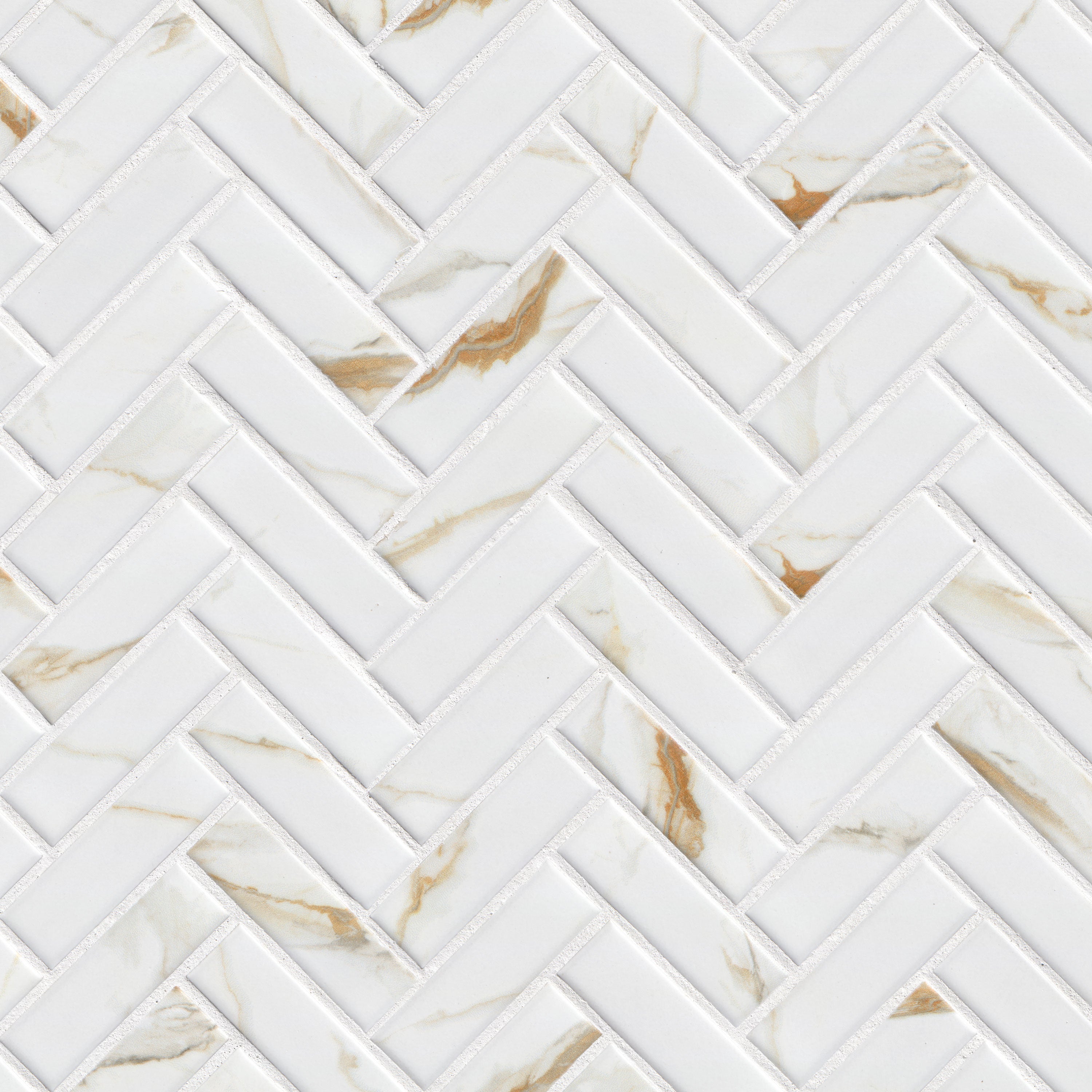 CALACATTA GOLD MATTE 1X 3 HERRINGBONE