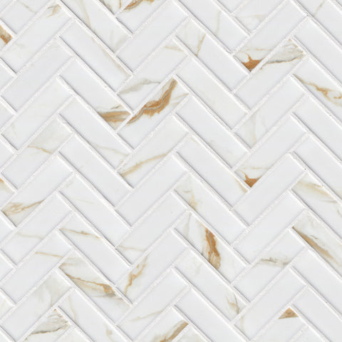 CALACATTA GOLD MATTE 1X 3 HERRINGBONE
