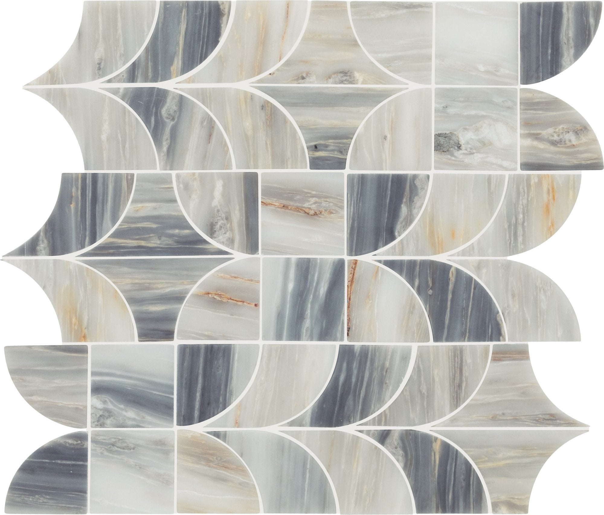 Daltile Gamma Azure, Patchwork, Polished | Daltile SKU M340PTCHWRKMSPL