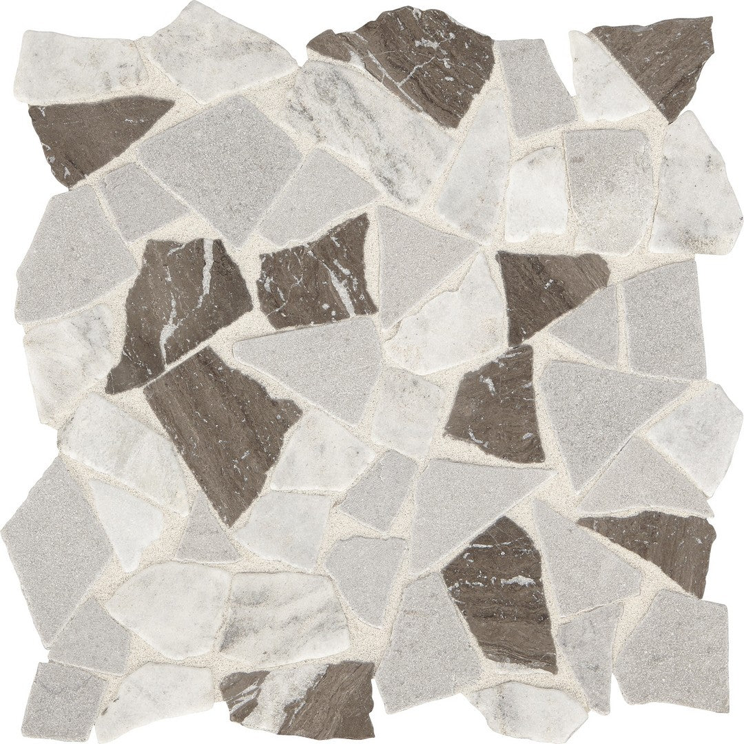Marazzi Predella Irregular Shape River Pebble, Tumbled, Mix - Reverent Taupe Bld