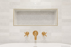 Bedrosians 360 3/4" x 3/4" Penny Round Glossy Mosaic Tile in Dove Grey | Item Code DEC360DOG34G