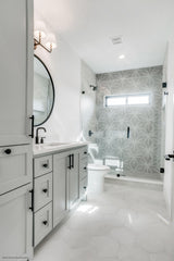 Bedrosians Makoto 10" x 11.5" Hexagon Matte Porcelain Tile in Shoji White | Item Code DECMAKSHWHEX10M