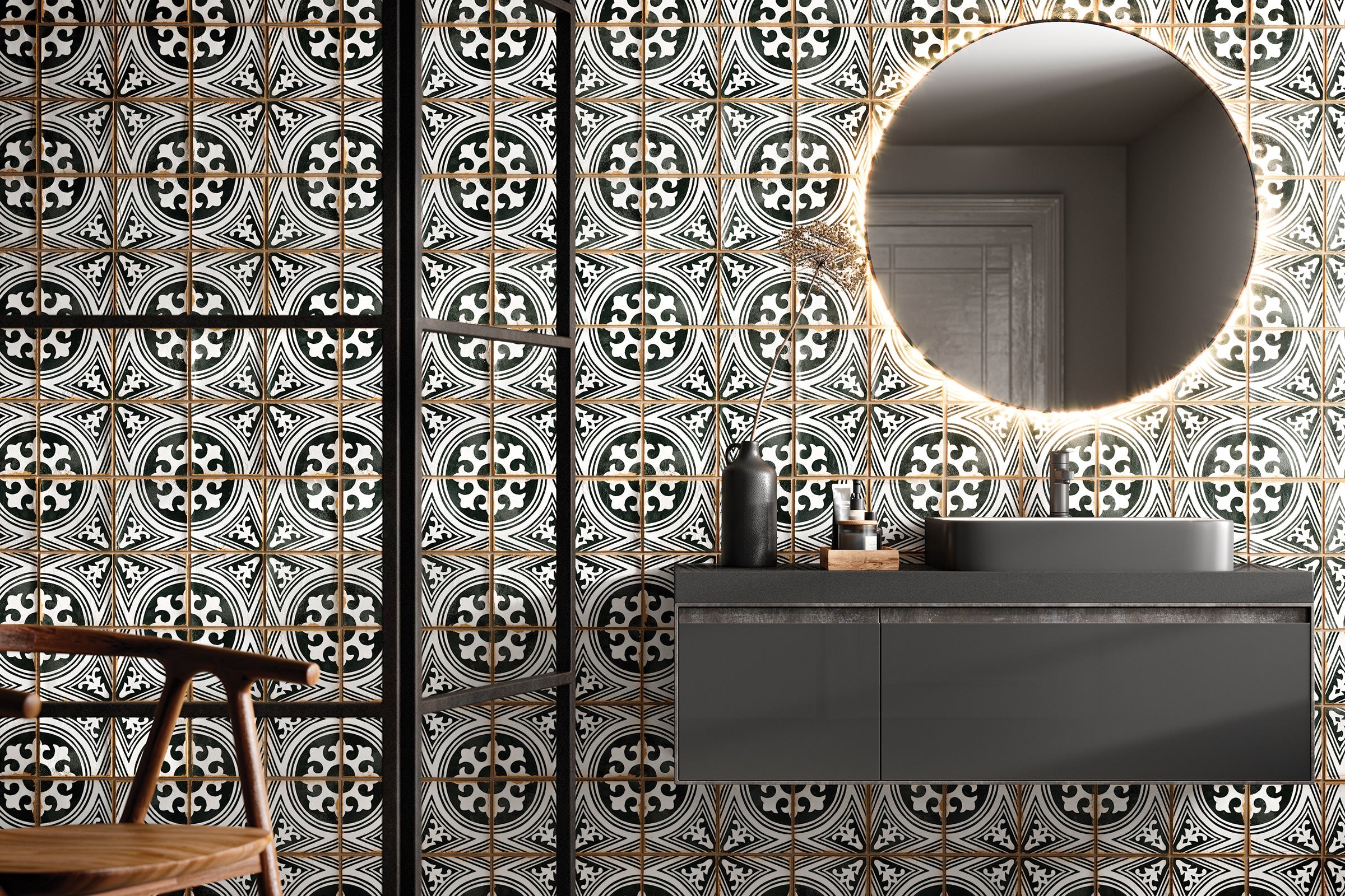 Bedrosians Casablanca 5" x 5" Matte Ceramic Tile in Fida | Item Code DECCASFID55M