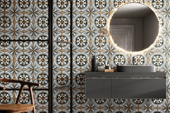 Bedrosians Casablanca 5" x 5" Porcelain Deco Matte Tile in Fida | Item Code 100010350