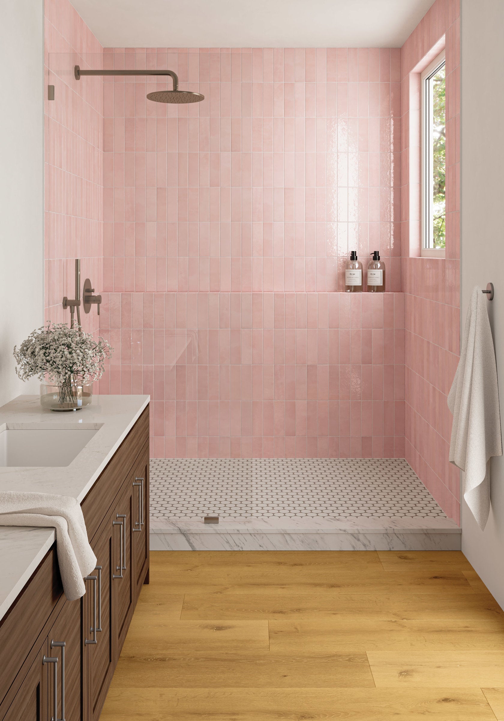 Bedrosians Makoto 2" Round Matte Porcelain Mosaic Tile in Shoji White | Item Code DECMAKSHW2RMOM