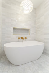 Bedrosians 360 3/4" x 3/4" Penny Round Glossy Mosaic Tile in Dove Grey | Item Code DEC360DOG34G