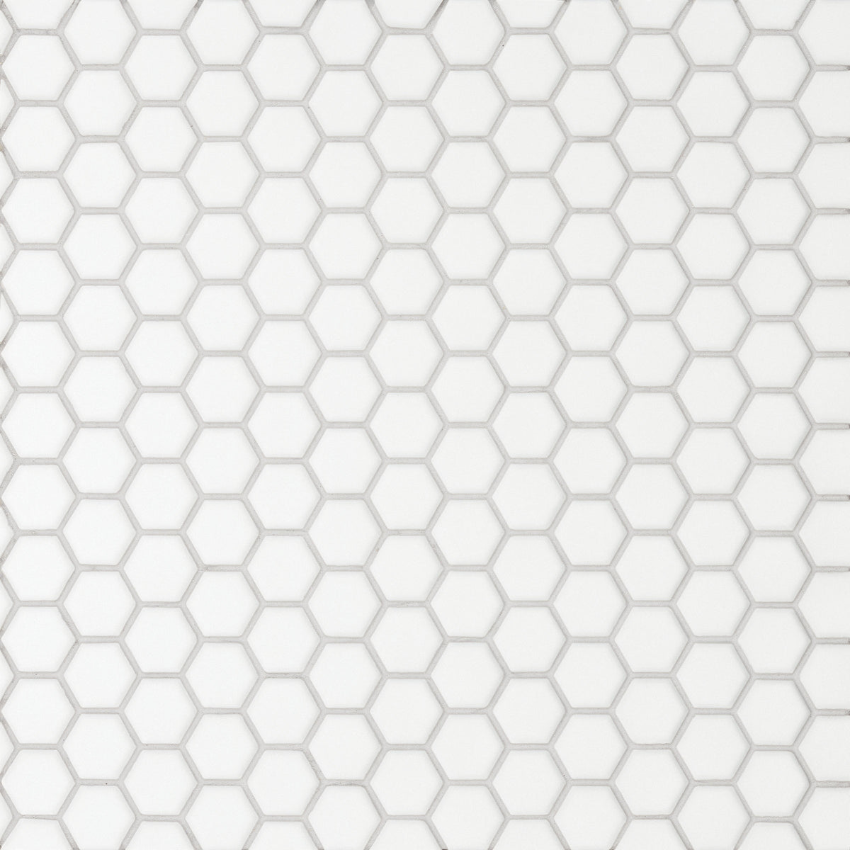 Bedrosians Le Cafe 1" x 1" Hexagon Matte Porcelain Mosaic Tile in White | Item Code DECLEC11W
