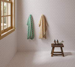 Bedrosians Le Cafe 2" x 2" Hexagon Matte Porcelain Mosaic Tile in White | Item Code DECLEC22W