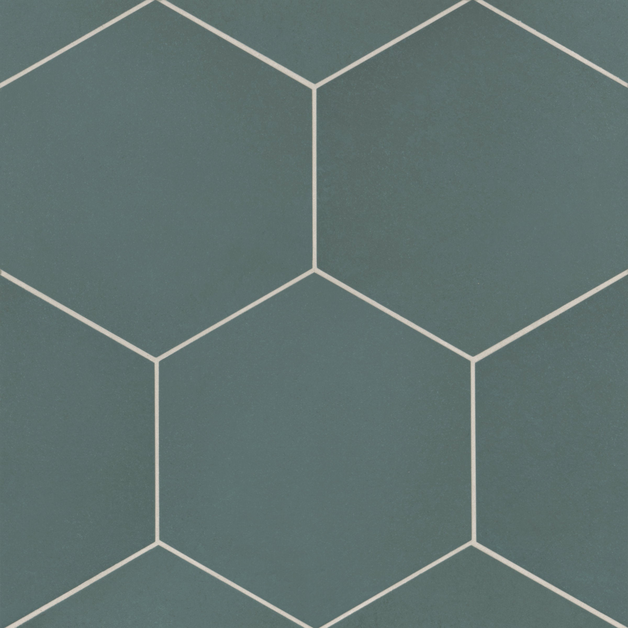 Bedrosians Makoto 10" x 11.5" Hexagon Matte Porcelain Tile in Arashi Blue | Item Code DECMAKARBHEX10M