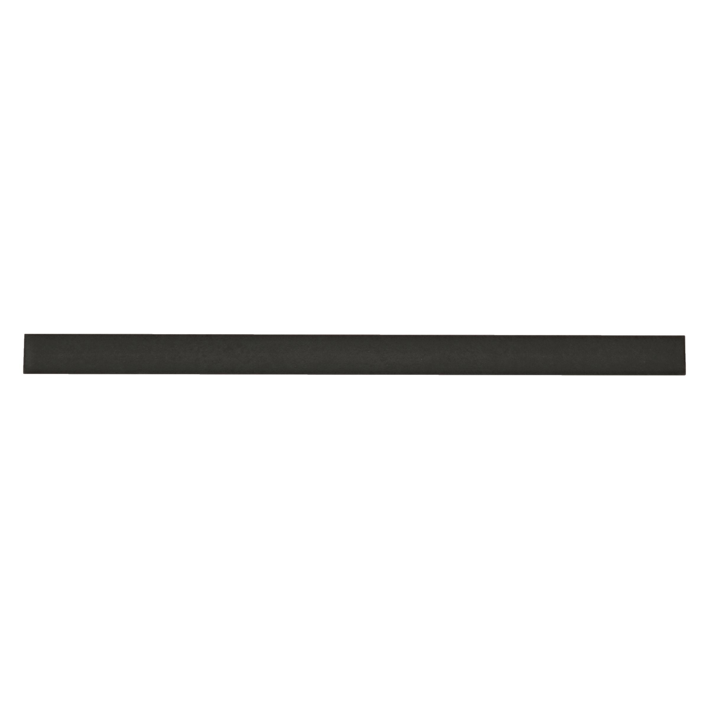 Bedrosians Makoto .5" x 8" Matte Ceramic Jolly Miter Edge Trim in Kuroi Black | Item Code DECMAKKUBJOLM