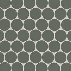 Bedrosians Makoto 2" Round Matte Porcelain Mosaic Tile in Midori Green | Item Code DECMAKMIG2RMOM