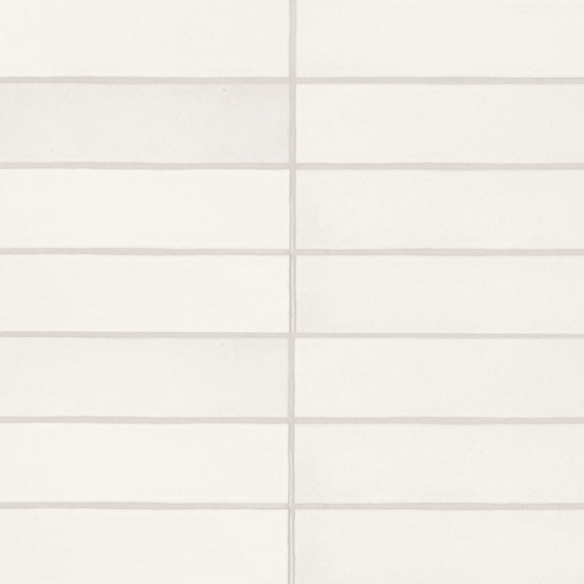 Bedrosians Makoto Shoji White Matte Ceramic Wall Tile (2.5x10) - Japanese-Inspired Subway Tile | Item Code DECMAKSHW2510M