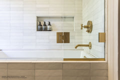 Bedrosians Makoto Shoji White Matte Ceramic Wall Tile (2.5x10) - Japanese-Inspired Subway Tile | Item Code DECMAKSHW2510M