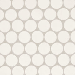 Bedrosians Makoto 2" Round Matte Porcelain Mosaic Tile in Shoji White | Item Code DECMAKSHW2RMOM