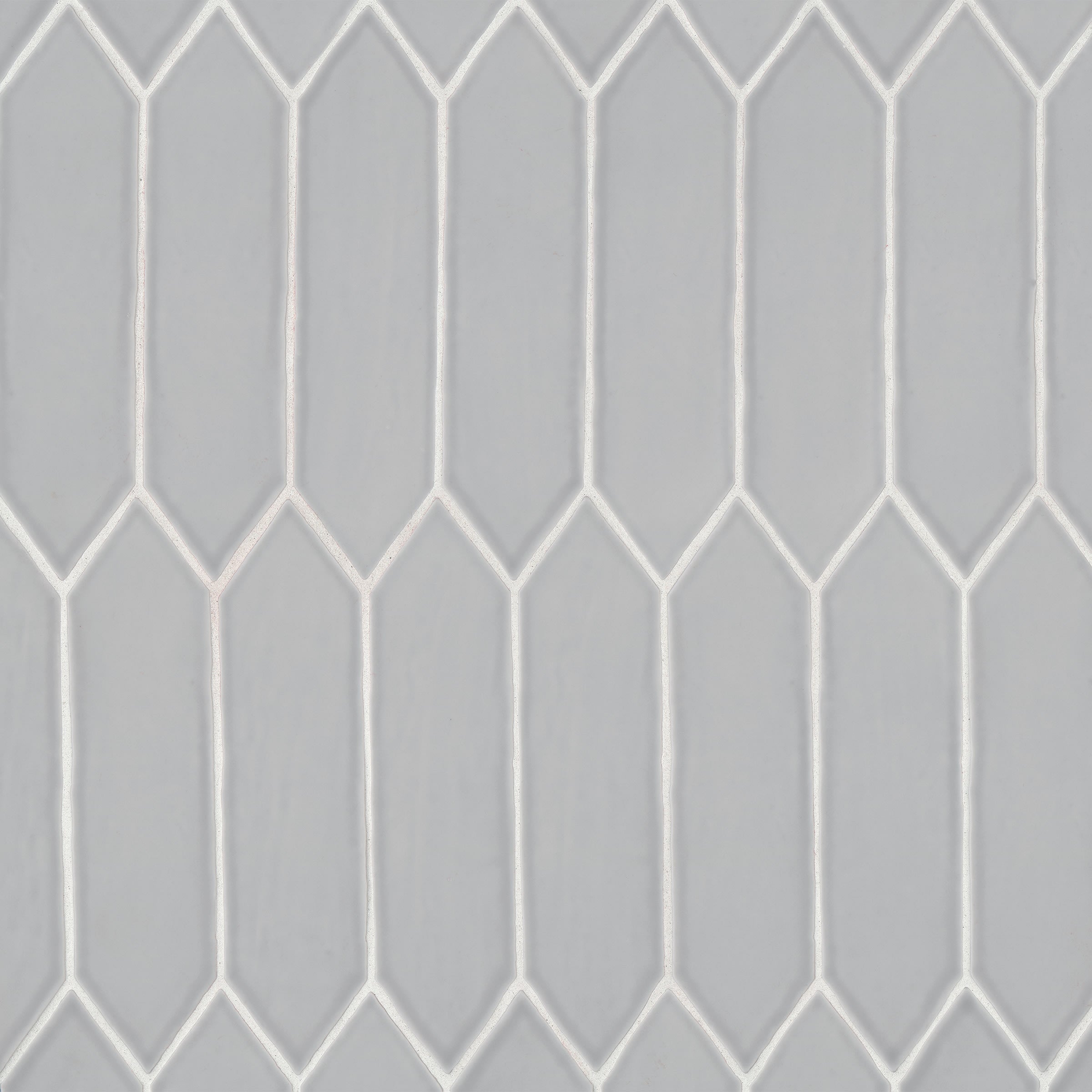 Bedrosians Reine 3" x 12" Picket Pattern Matte Ceramic Wall Tile in Grey | Item Code DECREIGRE311PICM