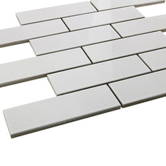 Bedrosians Zenia 2" x 6" Porcelain Floor and Wall Mosaic in Milky Way | Item Code DECZENMIW26GMO