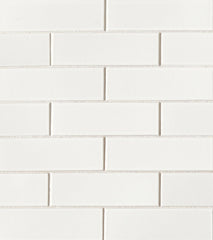 Bedrosians Zenia 2" x 6" Porcelain Floor and Wall Mosaic in Milky Way | Item Code DECZENMIW26GMO