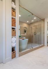 Bedrosians Magnifica The Thirties 30" x 30" - 8mm Honed Porcelain Tile in Luxe White | Item Code DOLMAGLUX3030-8H