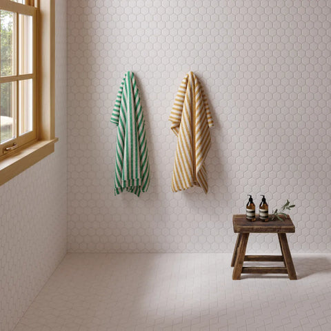 Le Cafe 2" x 3" Diamond Matte Porcelain Mosaic Tile in White