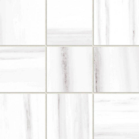 Prati 4" x 4" Honed Porcelain Mosaic in Dolomite
