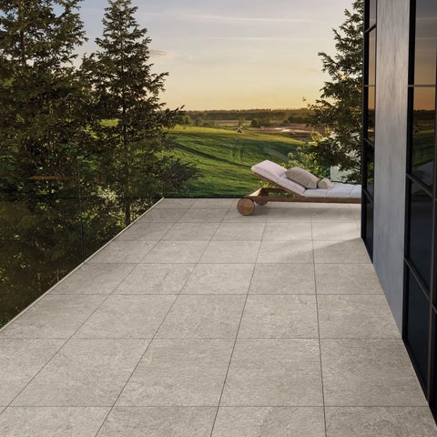 Farmhouse Living 24" x 48" Matte Porcelain Paver in Pewter