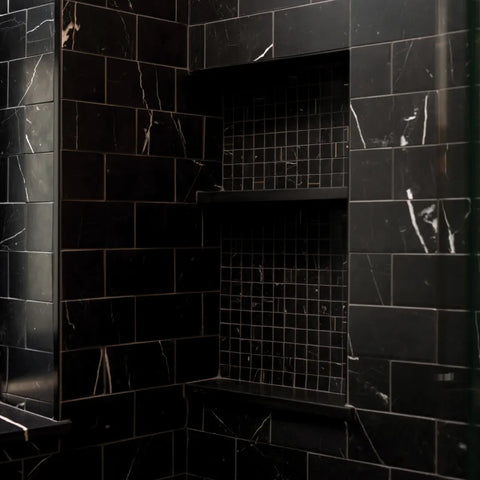Ferrara 3" x 6" Honed Marble Tile in Nero
