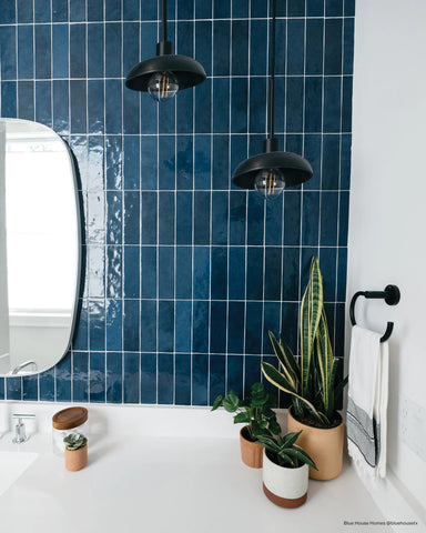Cloé 2.5" x 8" Glossy Ceramic Tile in Blue