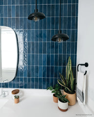 Cloé 2.5" x 8" Glossy Ceramic Tile in Blue