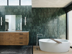 Cloé 2.5" x 8" Glossy Ceramic Tile in Green