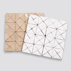 Bedrosians Zagora Triangle Glossy Zellige Mosaic Tile in Ivoire | Item Code 100003274