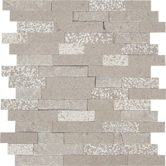 Marazzi Predella Random Linear Straight Edge, Mix - Meta Silver