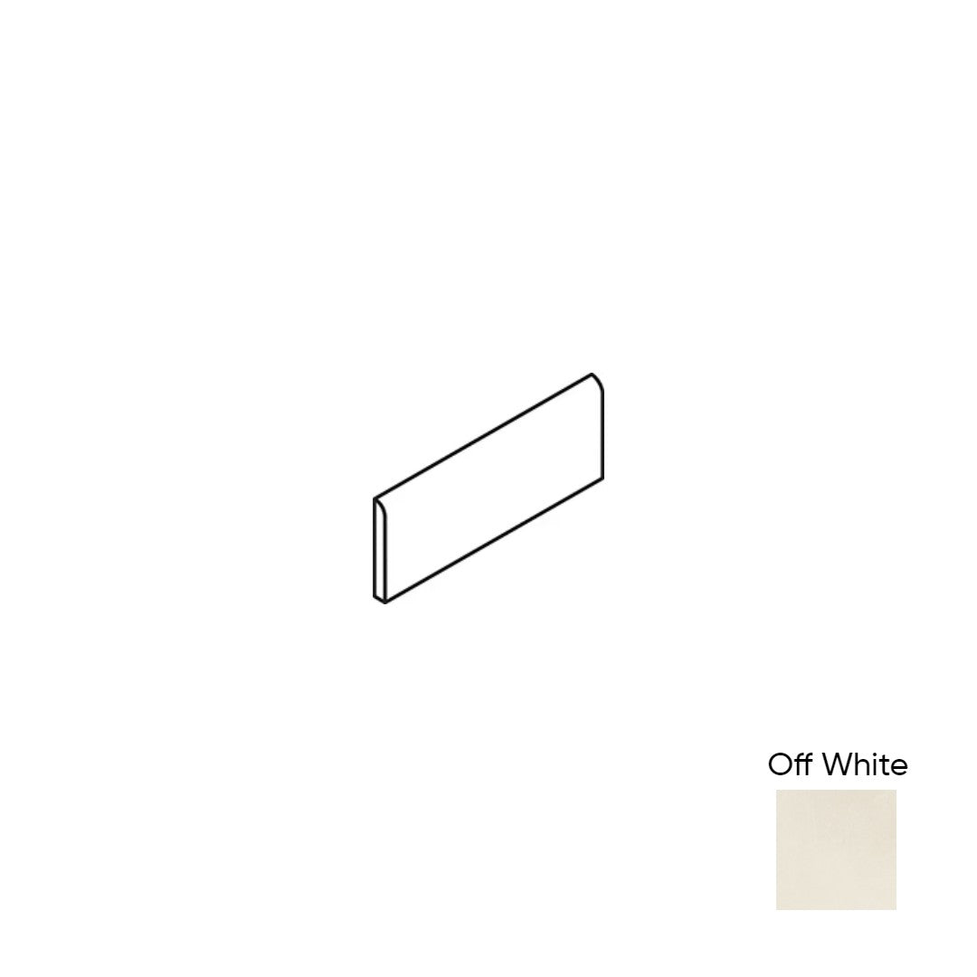 Marazzi Moroccan Concrete 3X24 P43F9, Bullnose, Matte - Off White