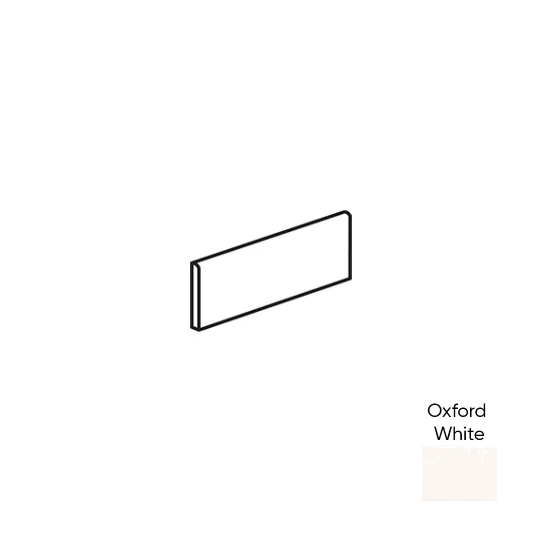 Marazzi Middleton Square 4X12 S44C9, Bullnose12"Side, Glossy - Oxford White