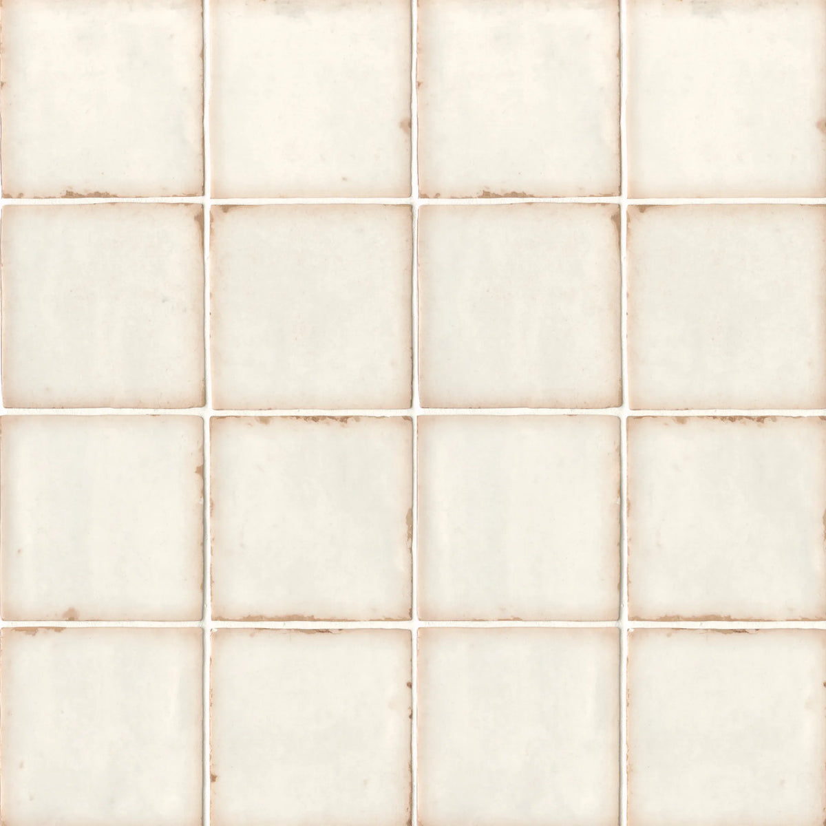 Casablanca 5" x 5" Matte Ceramic Tile in White