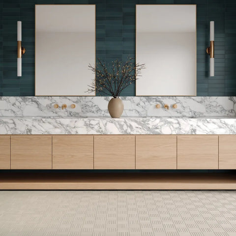 Sahara .5" x 4" Matte Crosshatch Porcelain Mosaic Tile in Grey