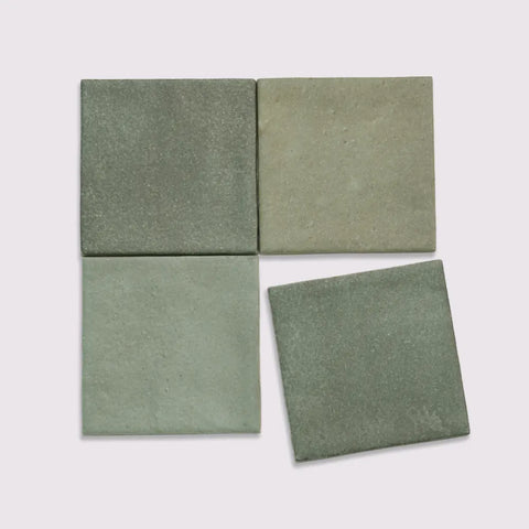 Celine 4" x 4" Matte Porcelain Floor & Wall Tile in Sage