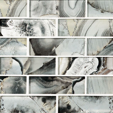 MIDNIGHT AGATE SUBWAY GLASS 2x6