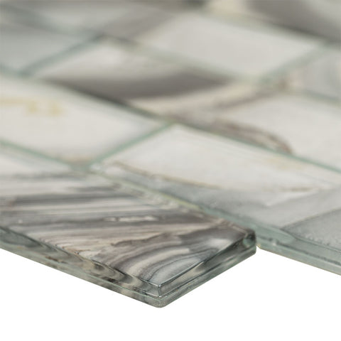 MIDNIGHT AGATE SUBWAY GLASS 2x6