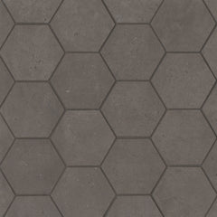 Bedrosians Materika 3" Hexagon Matte Porcelain Mosaic in Mud | Item Code NORMATMUD3HEXMO