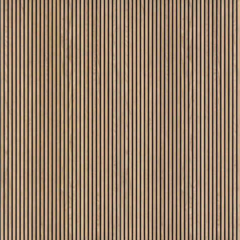 ACOUSTIC WOOD SLAT PANEL NATURAL 9.5X120