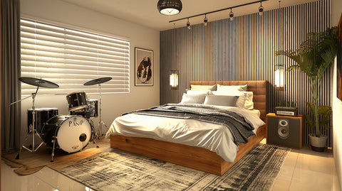 ACOUSTIC WOOD SLAT PANEL NATURAL 9.5X120