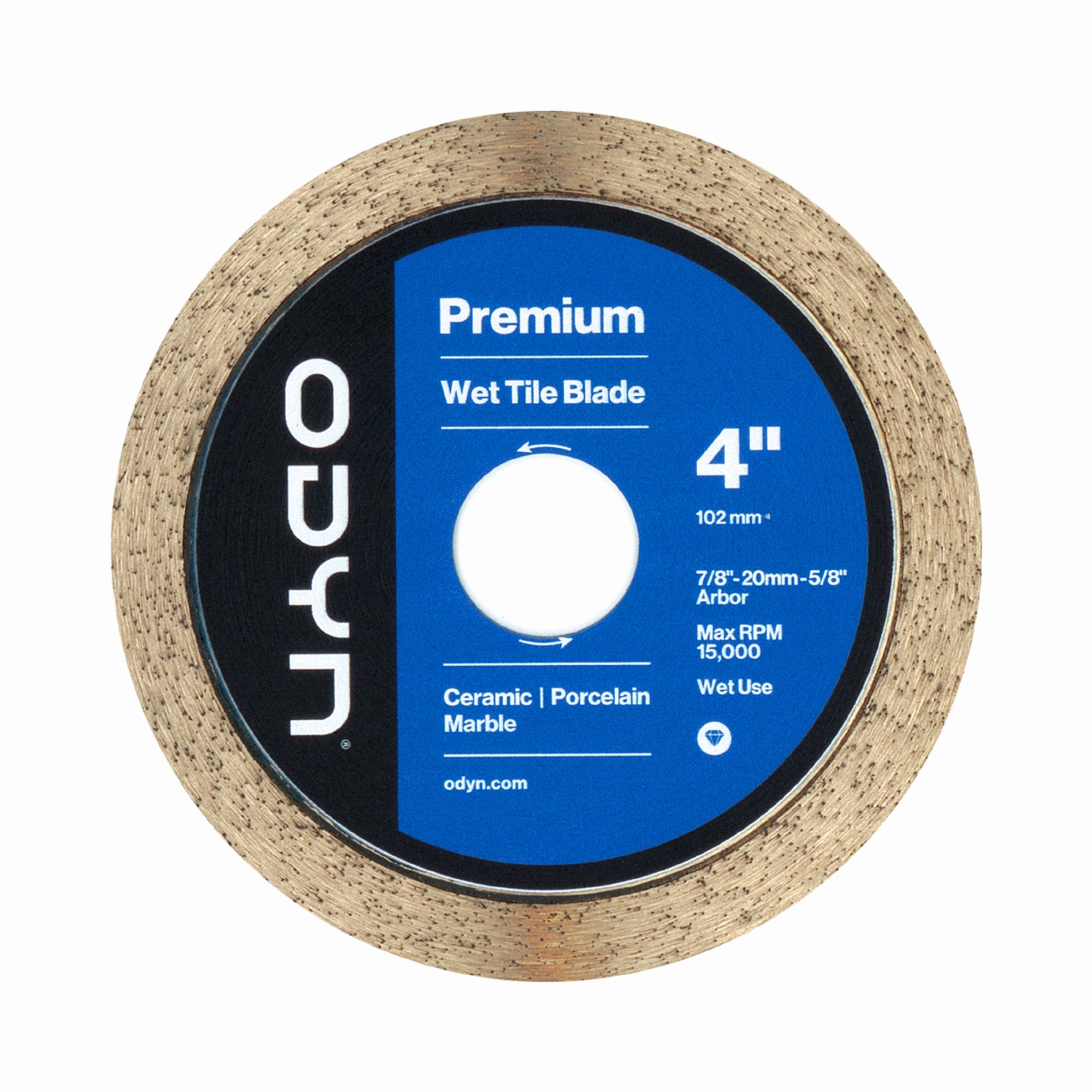 Bedrosians Odyn 4 in. Premium Wet Tile Blade | Item Code ODYBLADECR4SU