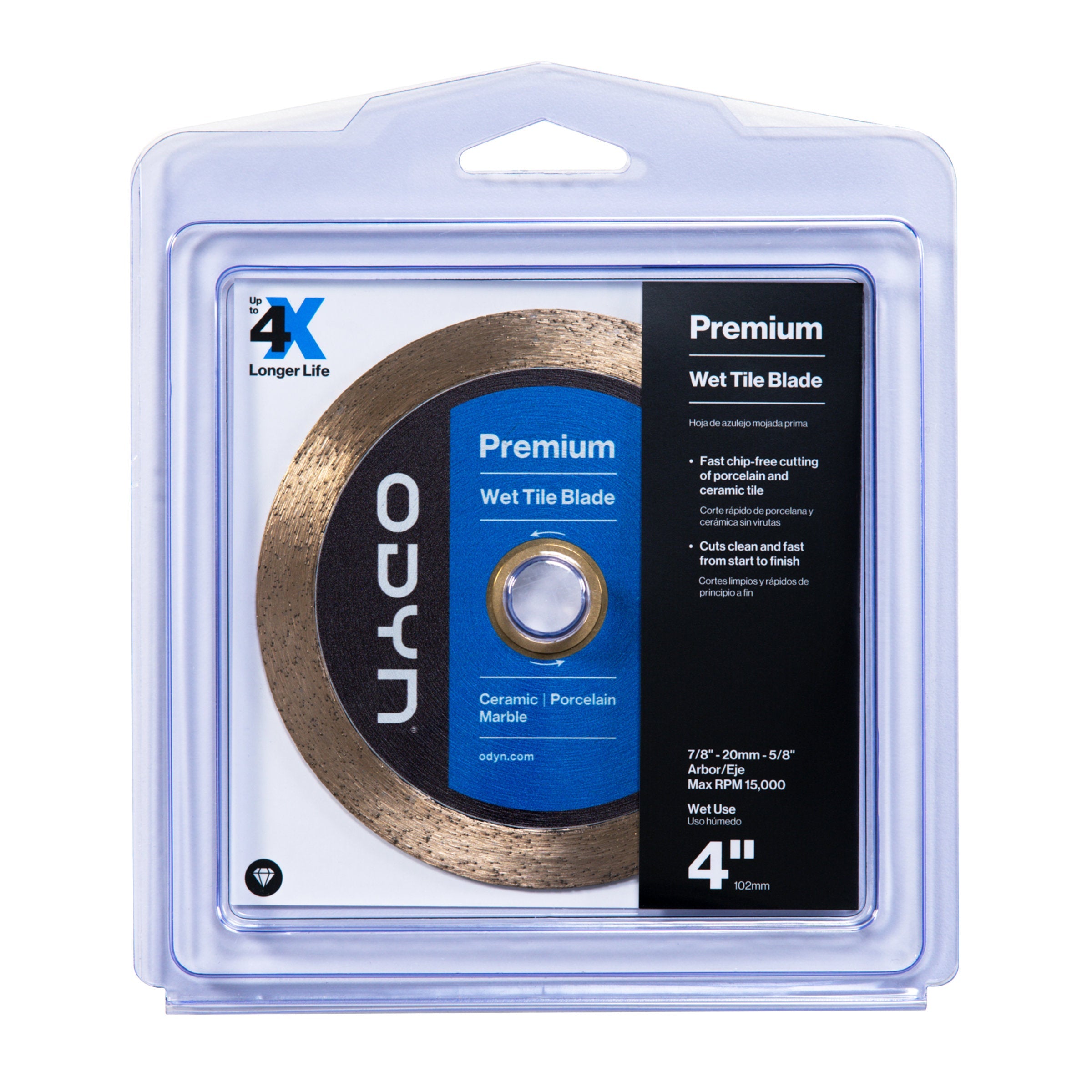 Bedrosians Odyn 4 in. Premium Wet Tile Blade | Item Code ODYBLADECR4SU
