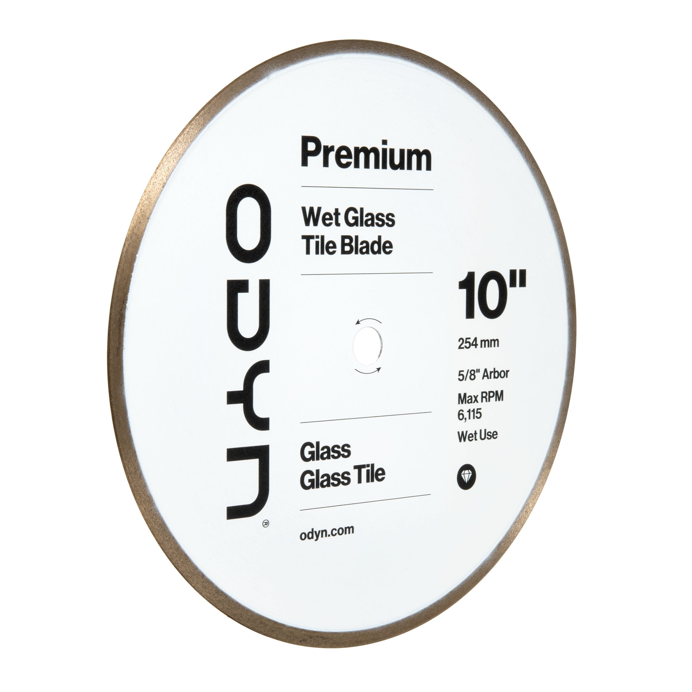 Bedrosians Odyn 10 in. Premium Wet Glass Tile Blade | Item Code ODYBLADEGLASS10SU