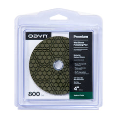 Bedrosians ODYN Premium Wet Stone Polishing Pad 4" x 5/8" - 800 Grit | Item Code ODYPADWET4-800SU