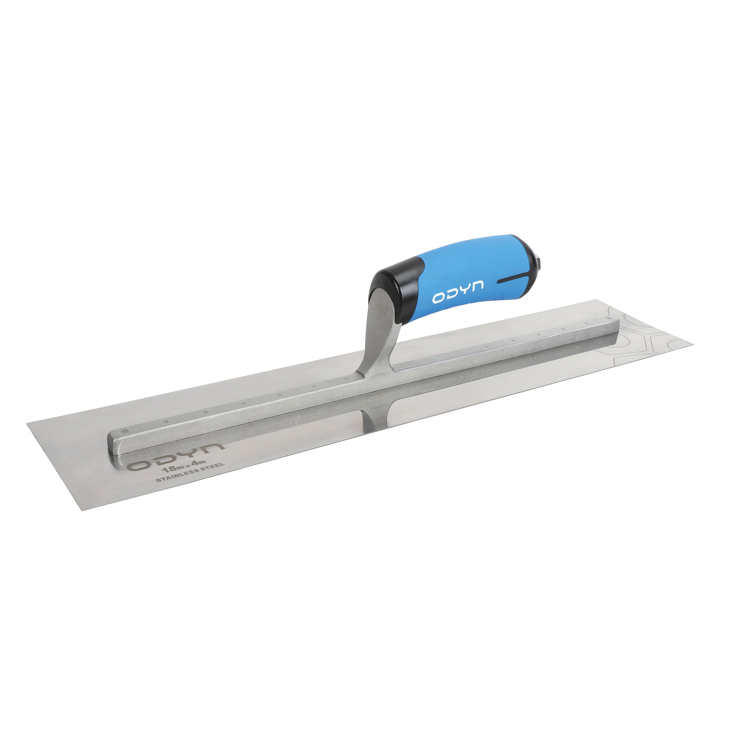Bedrosians Odyn 18 in. x 4 in. Stainless Steel Finishing Trowel w/ Comfort Grip | Item Code ODYTROSSFI418SH
